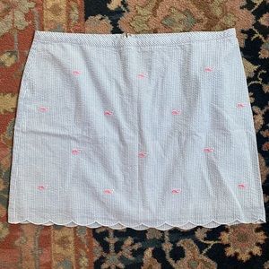 Vineyard Vines seersucker whale print skirt